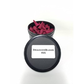 Backwoods Lighting LLC Dragons Blood Incense Cones 100 Count in an Air Tight Reusable Jar/Relax Your Space/Highly Fragranced,Cone,Small