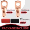 20 PCS AWG 6 Gauge 5/16 3/8 Copper Wire Lugs