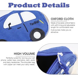 FERCAISH 1 Piece Toddler Crossbody Purse Mini Shoulder Bag Cartoon Cars Shoulder Bag for Girls Boys, blue