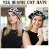 JATEBI 4 Pcs Skull Headbands Bat Crochet Spiderweb Gothic Head