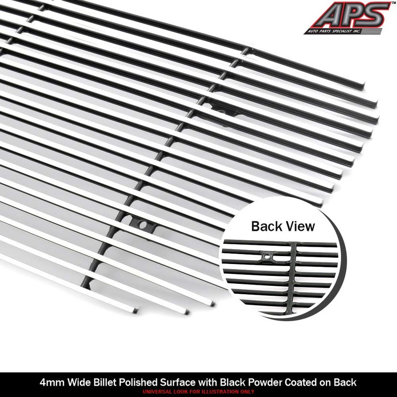 APS G85012A Polished Aluminum Billet Grille Replacement for select GMC