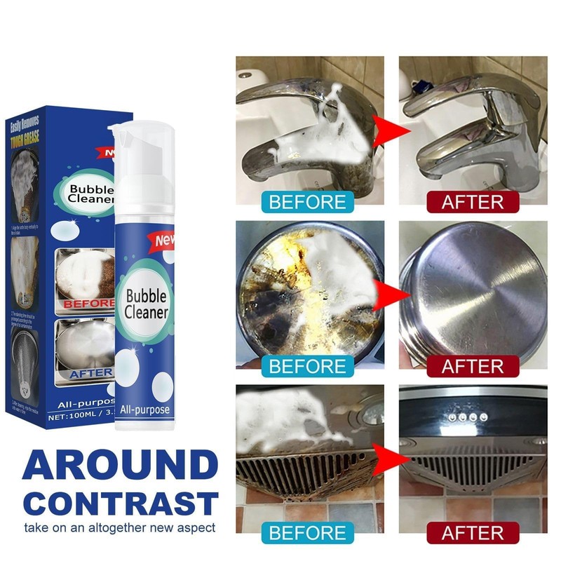 CROOT Bubble Cleaner Foam, Kitchen Foaming Heavy Oil Stain Cleaner,