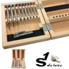 9 Watchmaker's Screwdrivers in Real Wooden Box S1 Deluxe Star