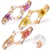 3 Pieces Book Page Holder-Dried Flower Resin Thumb Holder-Handmade Light