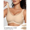 OEAK Womens Wireless Bras V Mesh Comfortable Bralette Supportive Tshirt