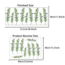 astylishome Kids Wall Stickers DIY Green Plants Decal Removable Watercolor Sticker Peel and Stick Decor Leaves Walls Art Mural for Bedroom Living Room Green 1216