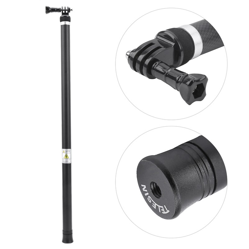 TELESIN 2.7m Carbon Fiber Universal Extendable Selfie Stick Hand‑Held Cameras