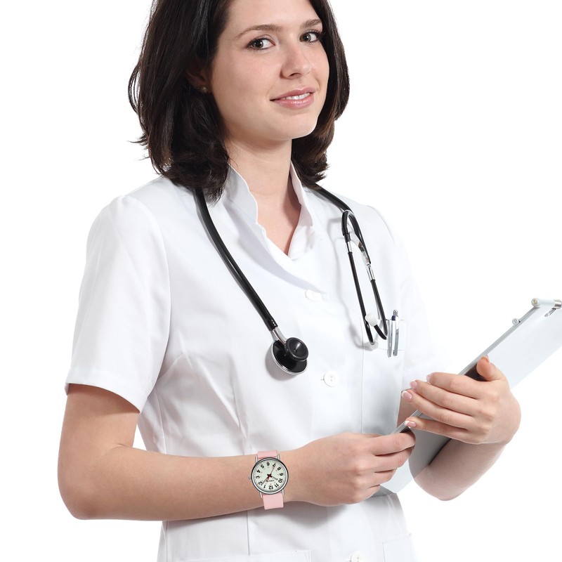 Waterproof Analog Nurse Watch for Nurses,Students,Medical Professionals,Women Men,with Luminouse Easy