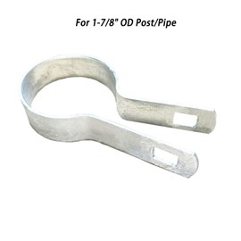 Aiwaiufu 10 Pcs Chain Link Fence Tension Band,Tension Bands with Bolts & Nuts for Chain Link Fence, Gate, Posts,Galvanized Steel(1-7/8")