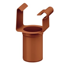 INEFA Drain pipe box-shaped, PVC-U NW68/DN50 brown hanging nozzle, gutter accessories, easy installation, made in Germany