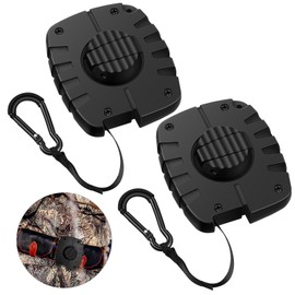 Threlaco 2 Pcs Tree Stand Gear Hoist 29.5 ft Retractable Bow and Gear Hoist Bow Hunting Gear Accessories for Hunting Bow and Gun Retriever, Black