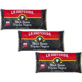 La Preferida Dry Black Beans (Plant-Based Protein with 12 Servings per Bag) – Hearty, Budget-Friendly Staple for Vegan & Vegetarian Meals, 1lb bag (Pack of 3)