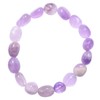 Zenergy Gems CHARGED Light Amethyst Crystal Bracelet Tumble Polished Stretchy