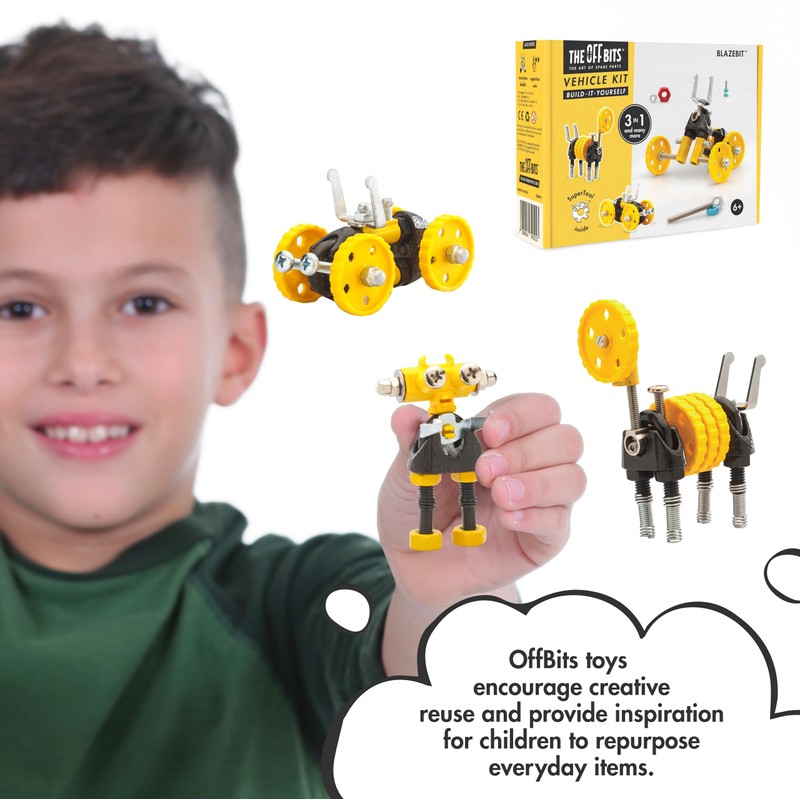 The Off Bits OFEX0203 Yellow Car, Ages 6 and Up