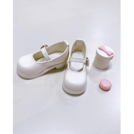 [Sunny Step] Doll Shoes Shoes Little SD Size 1/3 White for White Dolls Strap Shoes Lolita Enamel (White, 1/3)