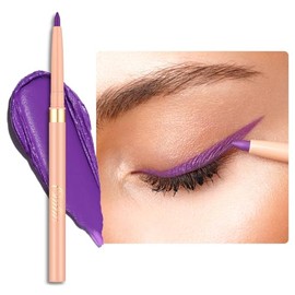 Oulac Oulac Matte Purple Eyeliner Pencil, Waterproof Retractable Eye Liner Pen, Smooth and Creamy Eye Makeup for Precision Application Vegan & Cruelty-Free, 08 Well-dressed