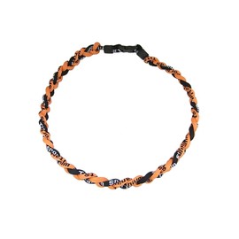 Braid Germanium Necklace Sports Necklace Length 51 cm Thickness 5 mm Black Orange Black