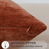 Qanatmz Terracotta Cozy Soft Throw Pillow Covers Decorative Chenille Square
