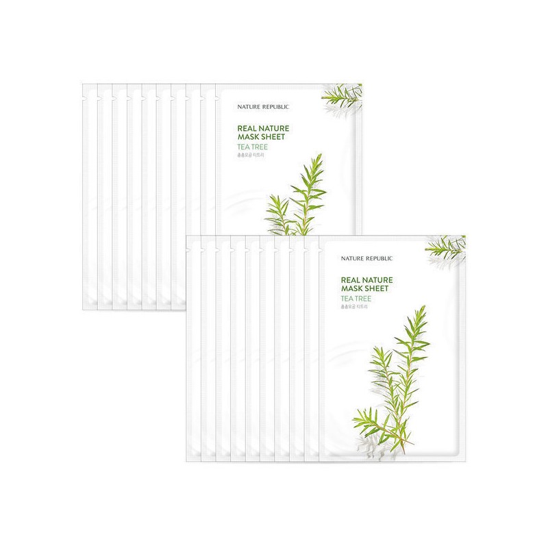 15+15 Real Nature Essence Mask Pack Tea Tree 15+15 리얼