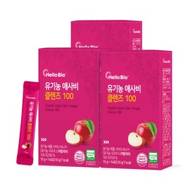 Hello Bio Organic Asabi Cleanse 100 15g, 3 pcs / 헬로바이오 유기농 애사비 클렌즈 100 15g, 3개