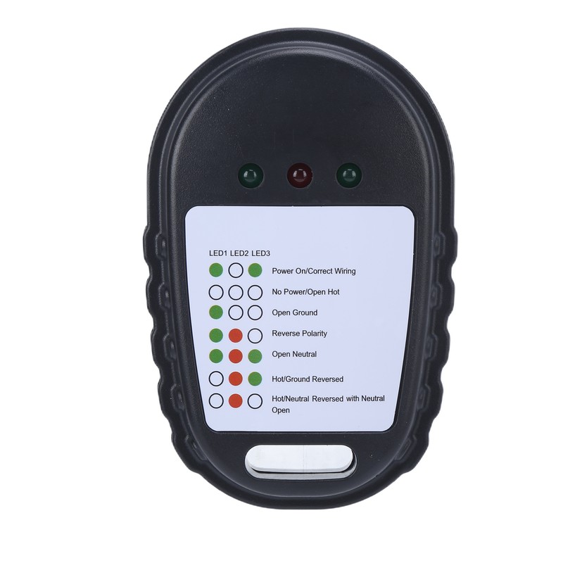 30A RV Circuit Analyzer Portable Power Tester Receptacle with LED
