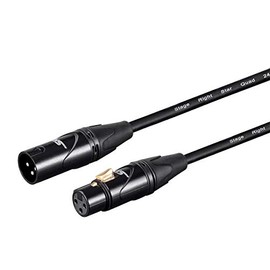 Monoprice 135314 Starquad Xlr Microphone Cable - 1.5 Feet - Black | Xlr-M To Xlr-F, 24Awg, Optimized For Analog Audio - Gold Contacts