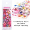 10 Stickers Flower Rose Sunflower Nail Foil Spring Nail Decor