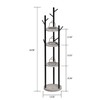 Espelism Rotary Coat Rack Freestanding Metal Coat Hall Tree Stand