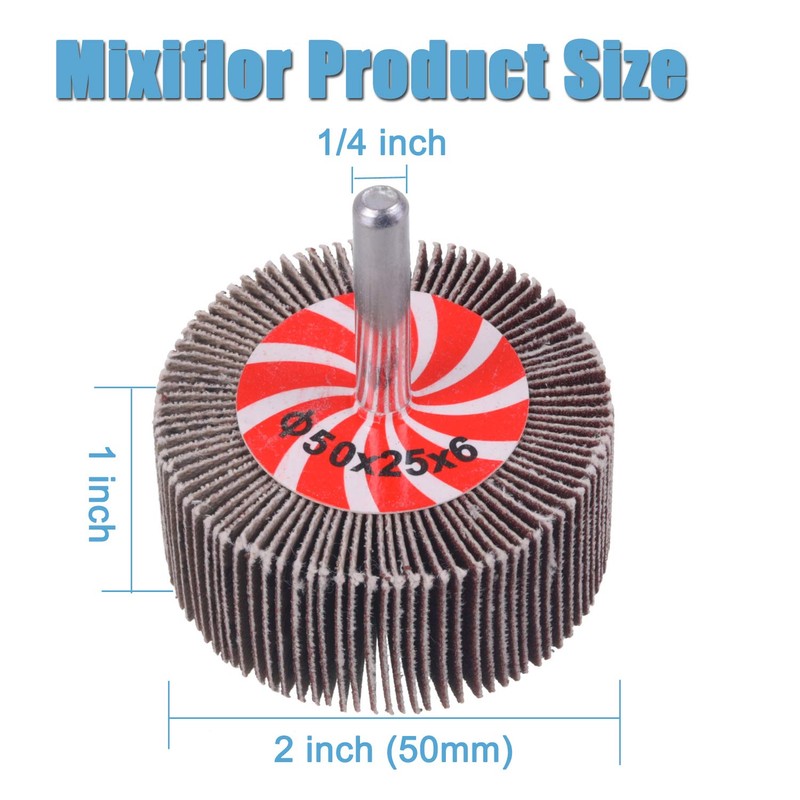 20 Pack Abrasive Flap Wheel Sander Set, Mixflor 2”X 1”