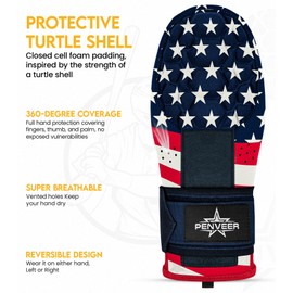 Penveer Baseball Sliding Mitt Youth & Adult, Sliding Glove for Baseball, Softball Sliding Guard, Left and Right Hands (USA Flag, Adult)