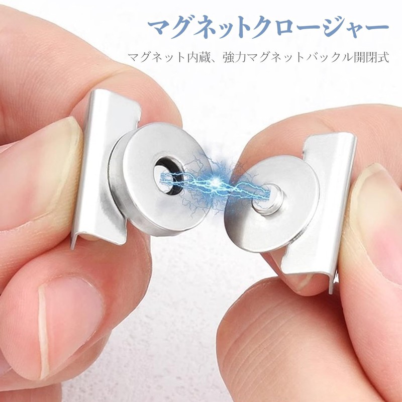 Magnetic Buttons, Set of 2 Pairs with Scissors, Tote Bag,