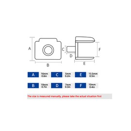 WYAN Pack of 20 Glass Clamps, Glass Shelf, Wall Mounting, Stainless Steel, Polished, for Glass Supports Indoor and Outdoor Use
