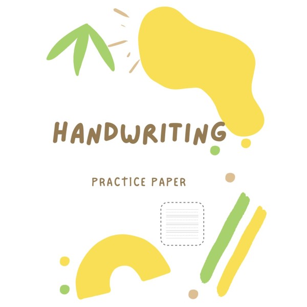Handwriting Practice Paper, Preschool pre-handwriting for kids, kindergarter, students: Lined