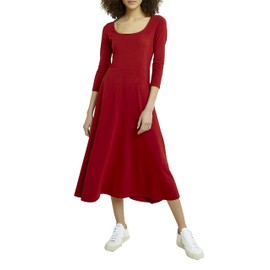 People Tree Women's Valencia Dress Casual Dress, red