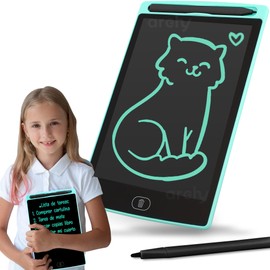 Archy Pizarron Magico Infantil Borrable LCD Tablet para Niños Juguetes para niñas Juguete para Dibujo Notas Escritura Niño Niña Creatividad Colorido Boton de Borrado (xz08) (Azul cielo)