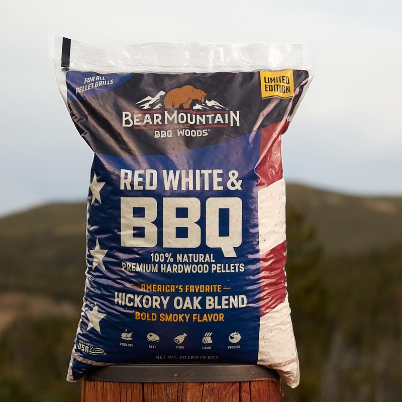 Bear Mountain BBQ Limited Edition Red White & BBQ Wood