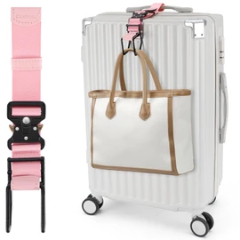 Exshoiu J Hook for Luggage Strap, Luggage Hook Strap Flight Attendant with Hands Free, Adjustable Luggage Hook for Carry on Bag