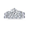Customizable Classic Cathedral 6 Prong Baguette Side Stones Cubic Zirconia