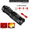 MODOAO 3 Pack Tactical Flashlight with Red Blue Green LED,