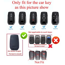 ontto Alloy Leather Car Key Fob Cover Fit for Toyota Land Cruiser 200 300 Prado Crown TLK 200 Yaris Cross Hilux Innova Fortuner Smart Key Holder case keyring Shell bag keychain accessories Green