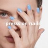 Medium Press on Nails Square Fake Nails Glossy Gradient False