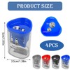 4 Pack Pencil Sharpener with Container, Compact Manual Pencil Sharpeners