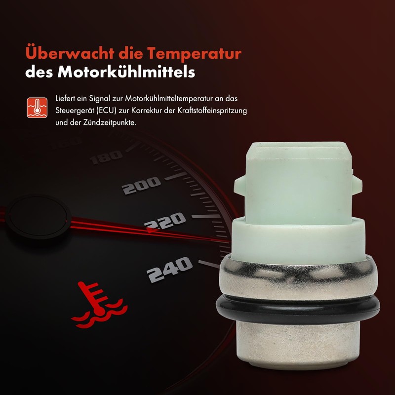 Frankberg Coolant Sensor Coolant Temperature Sensor 2-Pin Compatible with B.o.r.a