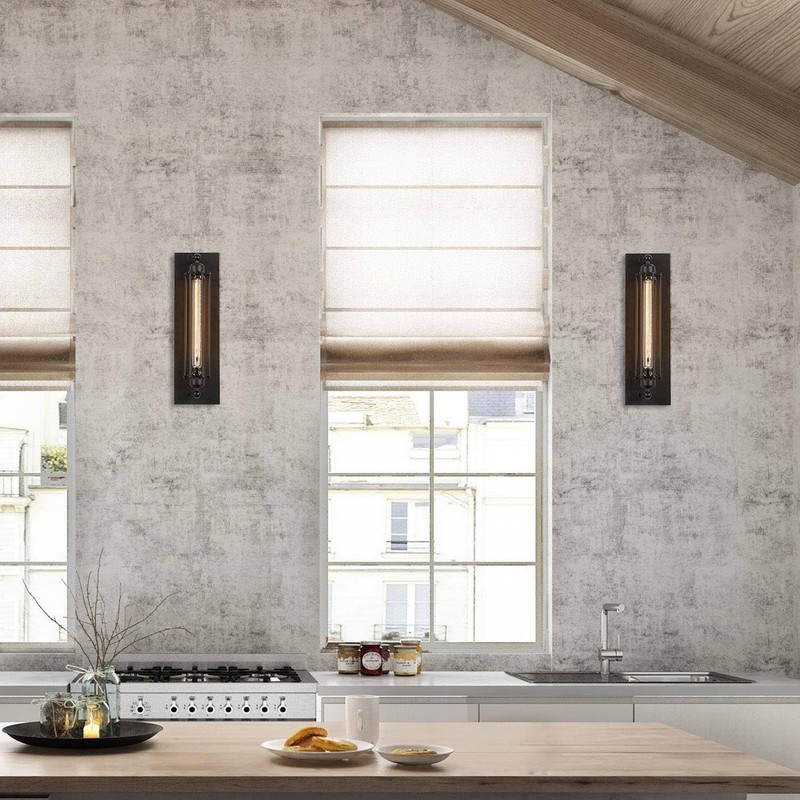 GEPOW Black Wall Sconces, 1-Light Modern Farmhouse Sconces Wall Lighting,