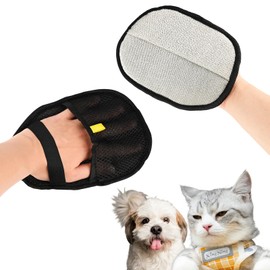 NICECRAFT Double-Sided Pet Grooming Gloves Cat Dog Hair Removal Glove Reusable Static Remover Gloves for Dogs & Cat Washing Bathing Deshedding Grooming