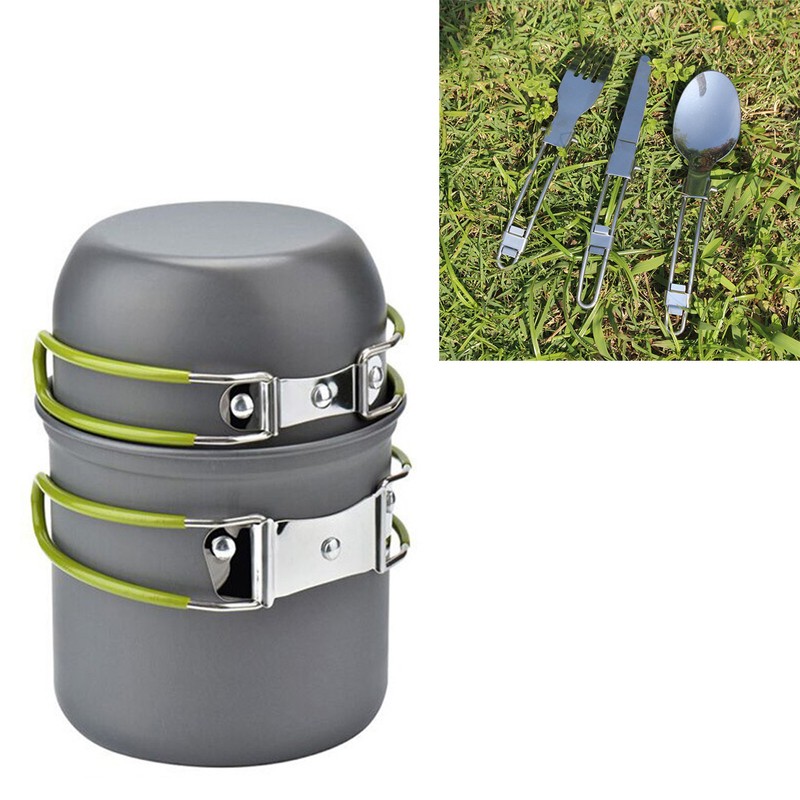 Camping Cookware Set Portable Camp Pot Aluminum Alloy Cooking Pot