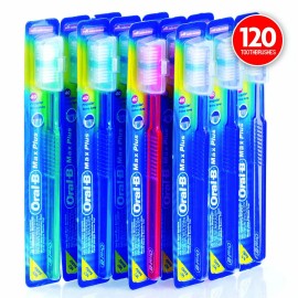 Oral-B 120 OralB Toothbrushes Soft Indicator Bristles w/ Covers Caps Wholesale Bulk Lot