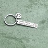 DZOSW Police Thank You Keychain Correctional Officer Keychain Coworker Gift