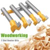 Bestgle 5 Pcs T Slot Router Bits 1/4 Inch Round