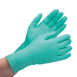 [ミドリ安全] ニトリル 手袋 作業用 ニトリルゴム 滑り止め 高強度 フィット 柔らかい ベルテ761H 薄手 粉なし グリーン 200枚 SS